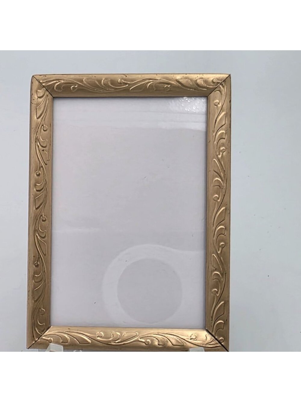 Vintage Gold Tone Embossed Ornate Picture Frame Small 2.5"x3.5"